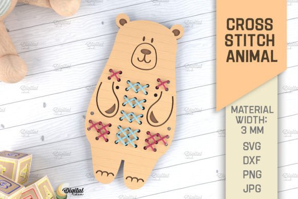 Charming Bear SVG for Delicate Embroidery