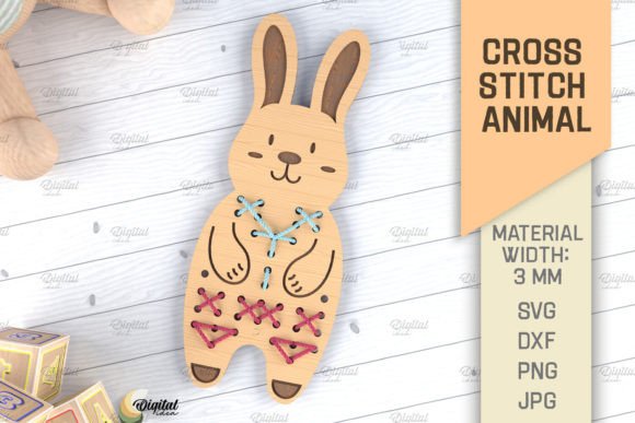 Charming Cross Stitch Bunny for Apparel