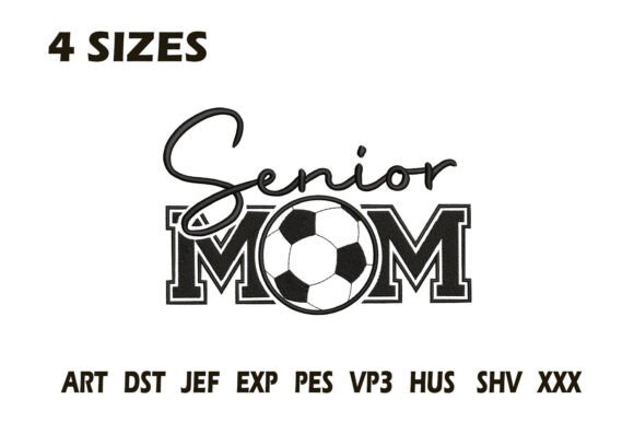 Charming Senior Mom Soccer Embroidery