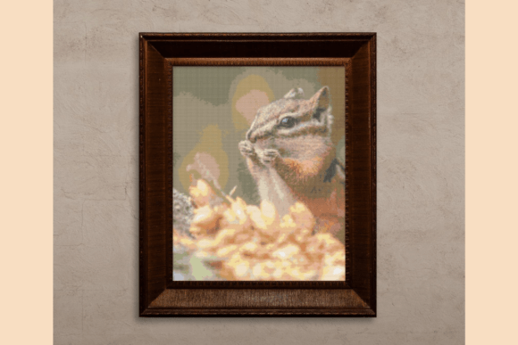 Charming Squirrel Cross-Stitch Pattern