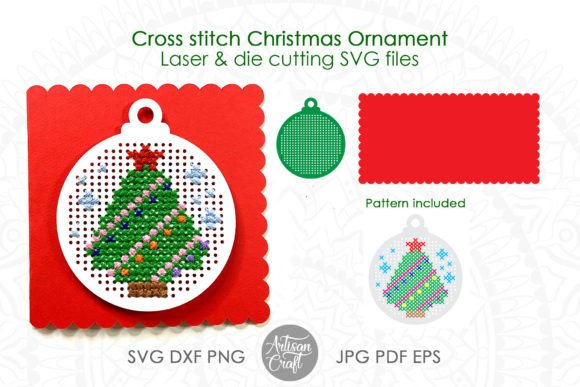 Cross Stitch Christmas Ornament SVG: A Festive Delight