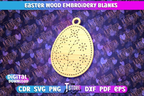 Easter Wood Embroidery Blank: A Laser Cut Delight