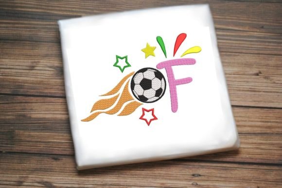 F Letter Soccer Ball Alphabet: A Festive Touch