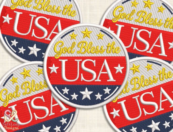 GOD BLESS the USA Embroidery Design Review