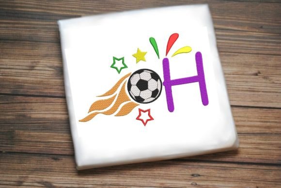 H Letter Soccer Ball Alphabet: A Unique Embroidery Design