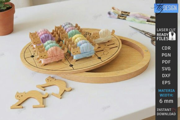 Laser Cut Thread Organizer for Embroidery