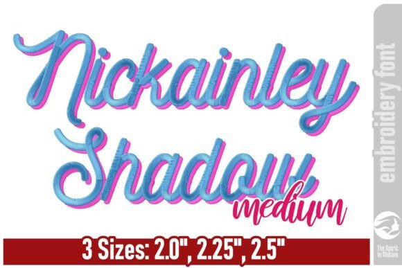 Nickainley Shadow: A Stylish Script for Holiday Embroidery