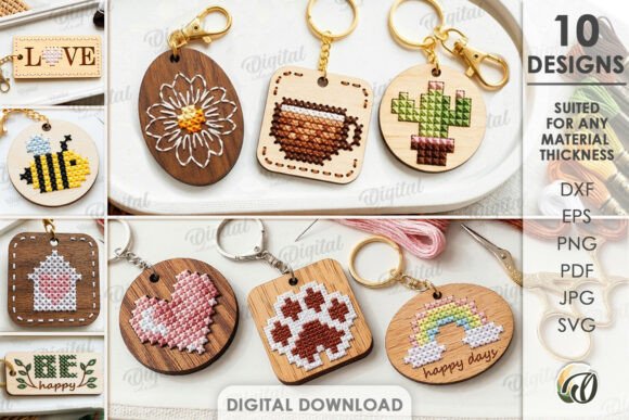 Review: Embroidery Keychains Bundle Laser Cut