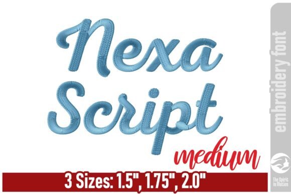 Review of Nexa Script Embroidery Font - Medium