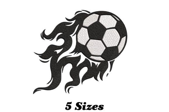 Soccer Ball on Fire: A Vibrant Touch for Apparel