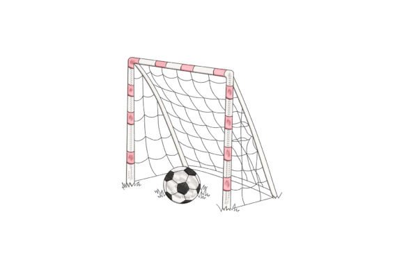 Soccer Goal and Ball: A Whimsical Touch for Sports Fans