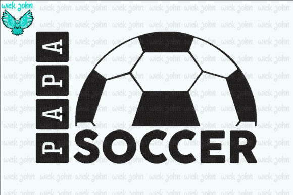 Soccer Papa: A Bold and Playful Embroidery Design