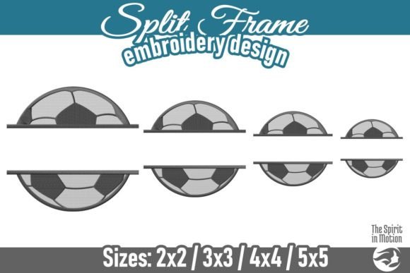 Split Frame Soccer Ball - Filled: A Unique Embroidery Design