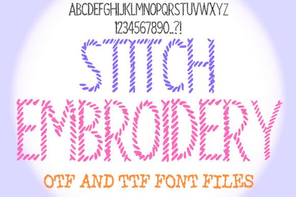 Stitch Embroidery: A Quirky Font for Boutique Sweatshirts