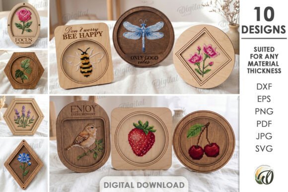 Wooden Embroidery Templates for Apparel